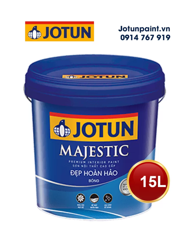 Sơn Jotun Majestic đẹp hoàn hảo bóng thùng 15L