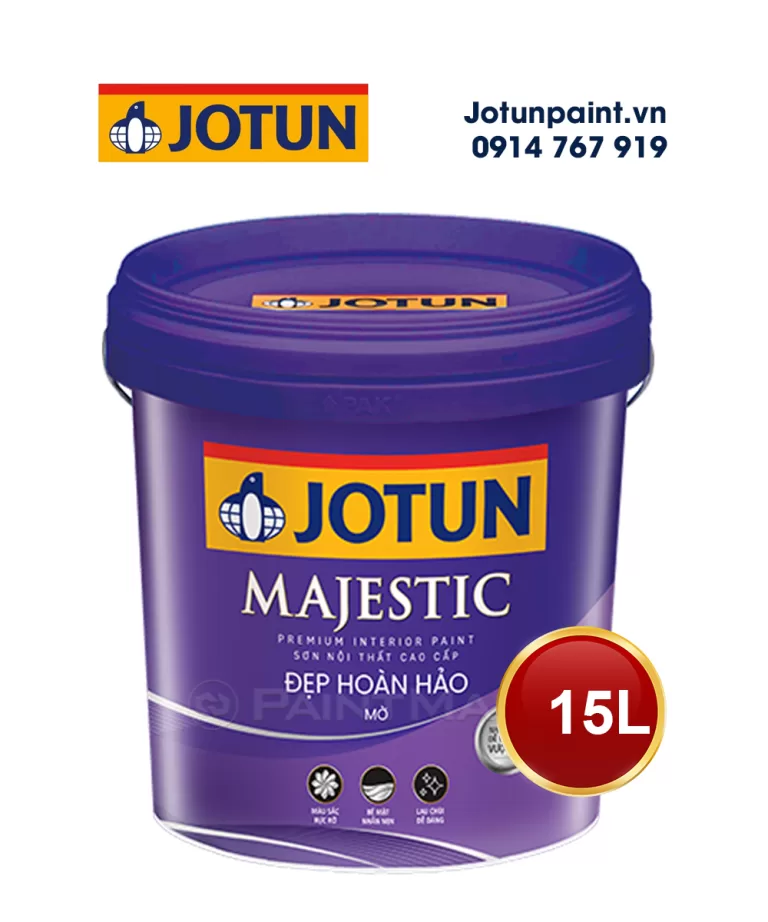 Sơn Jotun Majestic đẹp hoàn hảo mờ thùng 15L