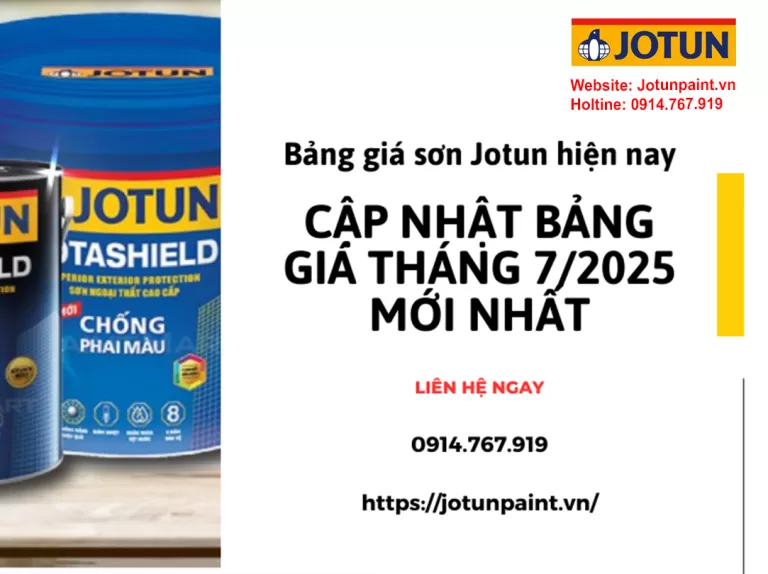 Bảng giá sơn Jotun hiện nay - Cập nhật bảng giá Tháng 7/2025 mới nhất