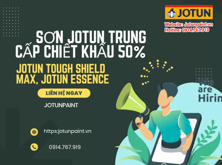 Sơn Jotun trung cấp chiết khấu 50% - Jotun Tough Shield Max, Jotun Essence