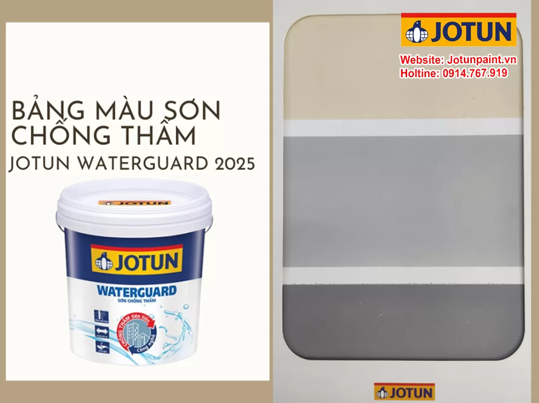 Bảng màu sơn chống thấm Jotun Waterguard 2025