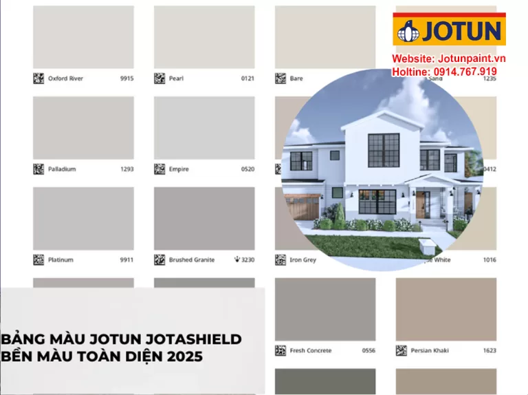 Bảng màu Jotun Jotashield bền màu toàn diện 2025