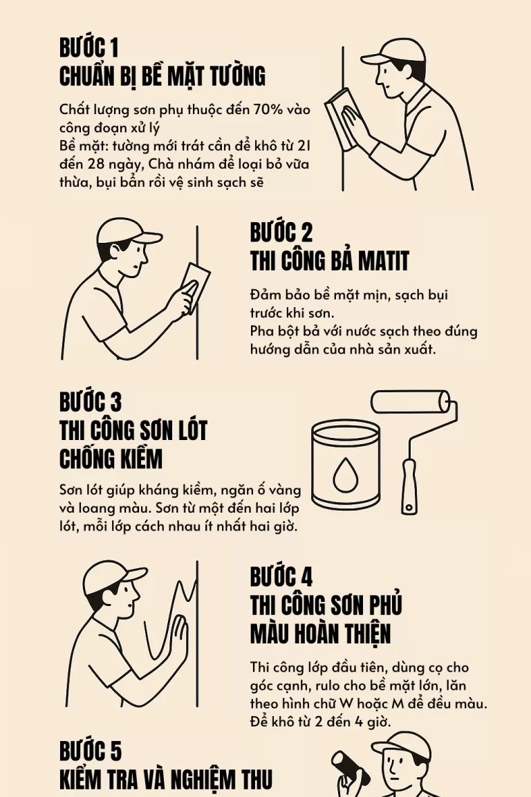 Quy trình thi công đạt chuẩn kỹ thuật