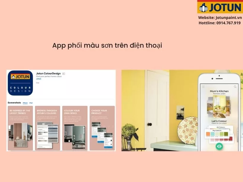 App phối màu sơn trên điện thoại