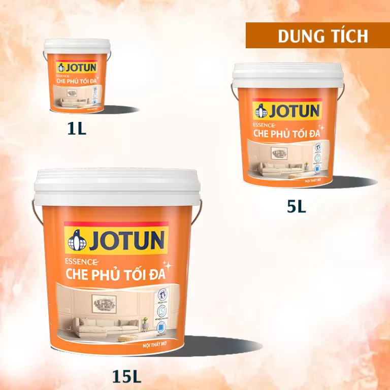 Sơn Jotun Essence nội thất Che Phủ Tối Đa Mờ