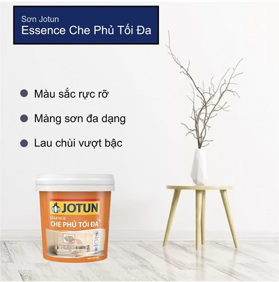  sơn nội thất Jotun - Essence Che Phủ Tối Đa Mờ