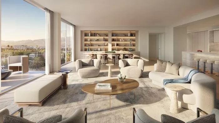 Sơn nhà màu trắng sứ - Phòng khách gam trắng sứ nhẹ nhàng, dễ chịu