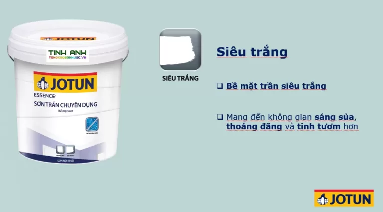 Tổng quan về Sơn Jotun Essence trắng trần chuyên dụng