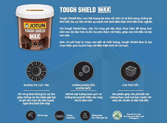 Các sản phẩm ngoại thất Jotun - Tough Shield Max 