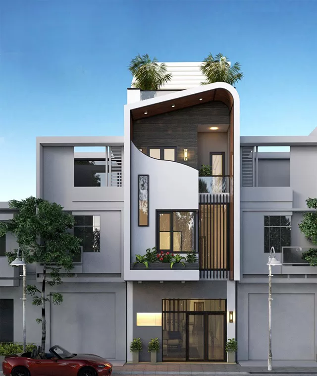 màu sơn ngoại thất Xám nhạt ngoài nhà