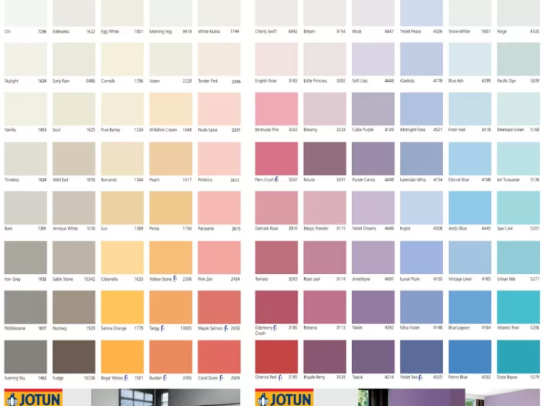 Bảng màu Sơn Jotuin