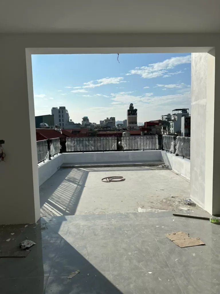  Thi công sơn nhà bằng sơn Jotun công trình Thịnh Hào Khu vực sân thượng 