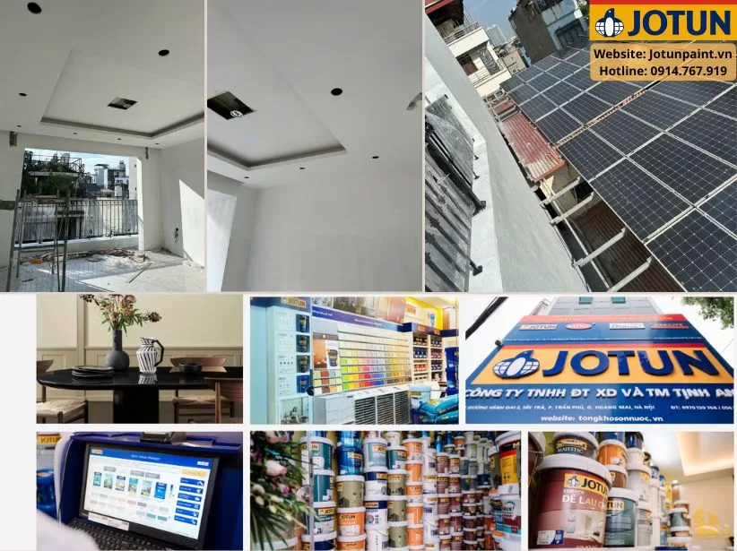 Thi công sơn nhà bằng sơn Jotun công trình Thịnh Hào