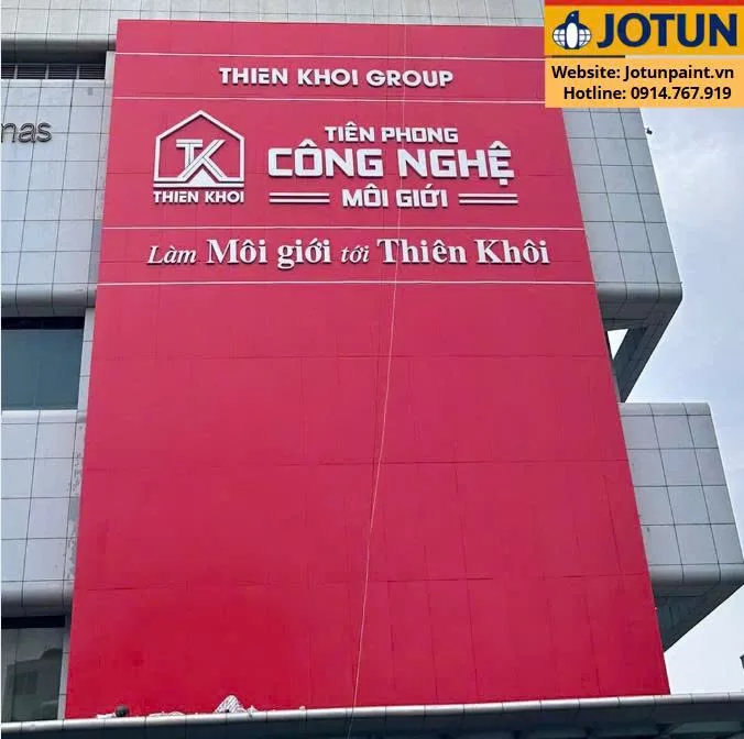 Sơn lại biển quảng cáo Alu – Hệ sơn Jotun bền màu ngoài trời