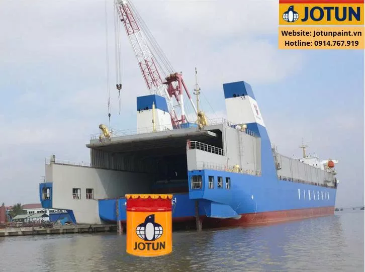 Sơn phần đáy sà lan ngâm nước biển bằng sơn công nghiệp Jotun