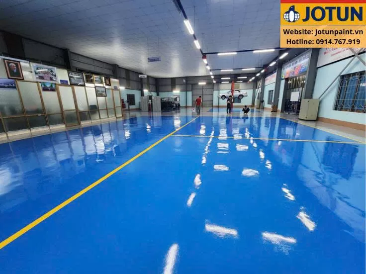 Sơn nền nhà xưởng Epoxy Jotun chính hãng, bền đẹp, chịu tải tốt