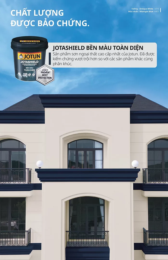 Sơn nước Jotun cao cấp Jotashield Bền Màu Toàn Diện