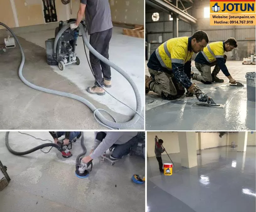 Dịch vụ mài sàn bê tông và sơn epoxy