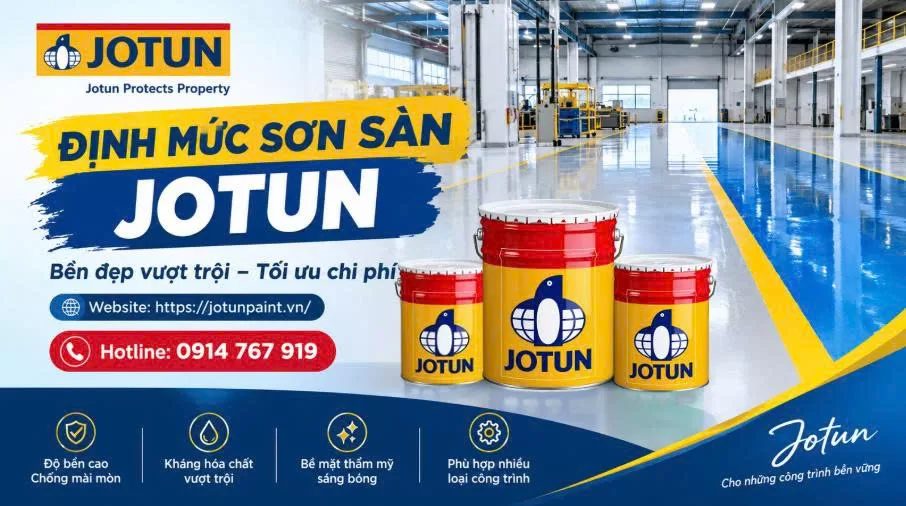 Định mức sơn sàn Jotun